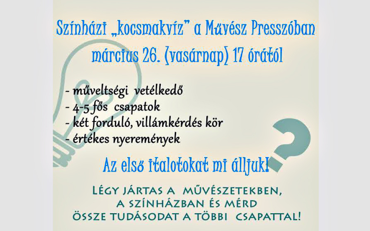 Színházi „kocsmakvíz”