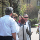 Együtt 2014 kampány-körút  a bejáratnál Gombossal