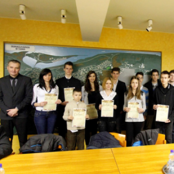 A hónap diákjai a polgármesternél