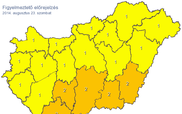 Rendkívüli időjárásra figyelmeztetnek!