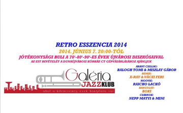 Jótékonysági retro buli a Galéria Jazz Klubban