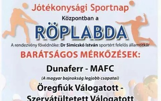 Jótékonysági mérkőzésen vesznek részt a röpisek