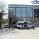 Együtt 2014 kampány-körút  a bejáratnál Gombossal