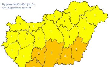 Rendkívüli időjárásra figyelmeztetnek!