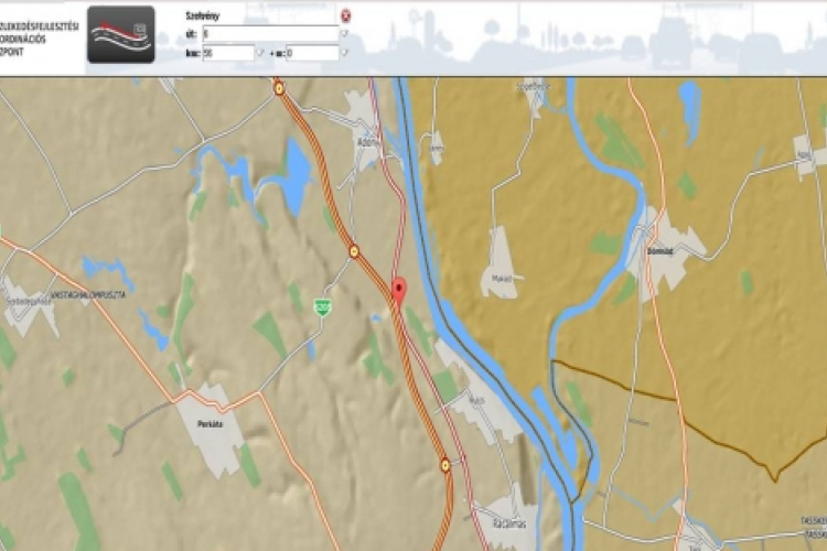 Teljes útzár a 6-os főúton Kulcs és Adony között