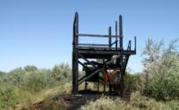 Madármegfigyelő állomás égett Dinnyés közelében 