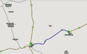 Baleset a 61-es úton 