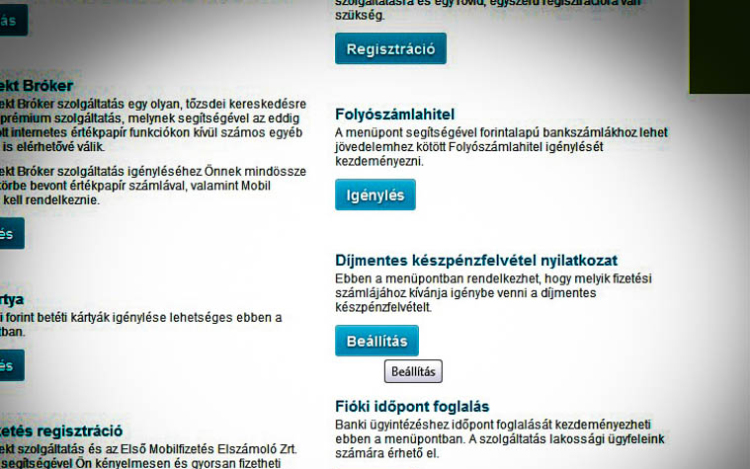 Havi kétszeri ingyenes készpénz felvétel