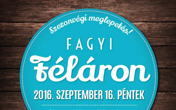 Pénteken féláron fagyizhatunk 