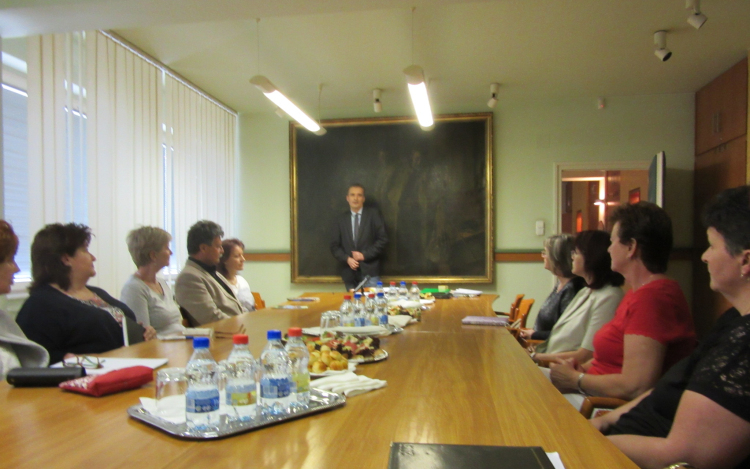 A polgármester fogadta az igazgatókat