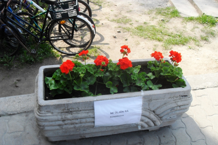 Együtt 2014 kampány-körút  a bejáratnál Gombossal