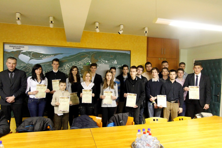 A hónap diákjai a polgármesternél