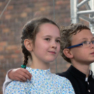 Móricz iskolások szereplése a Főtér avatásán