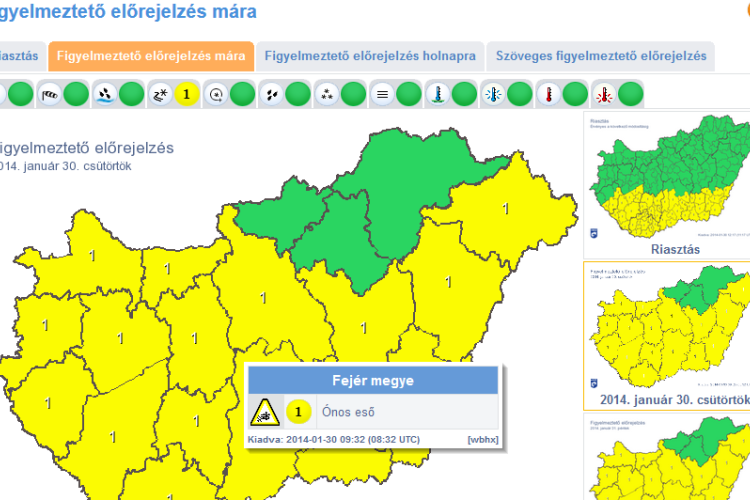 Ónos eső várható