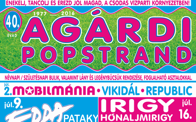 Ismét féláron  a popstrandra!