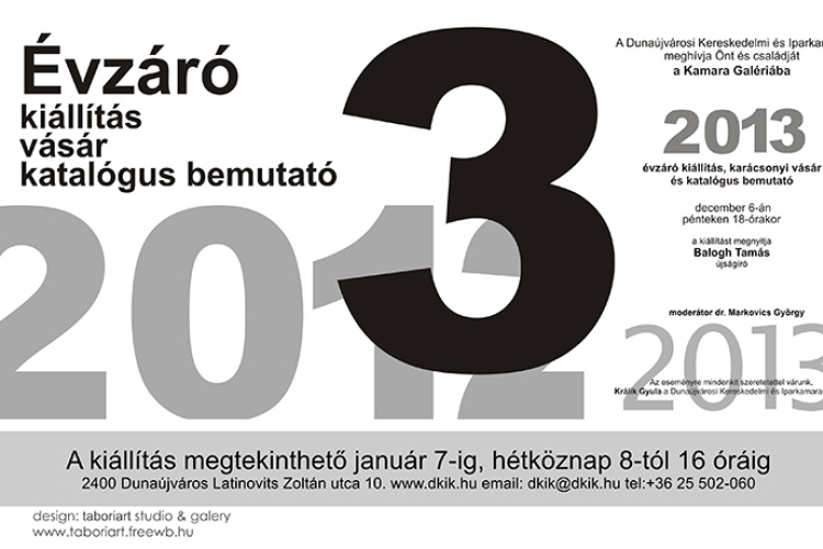 Kiállítás, vásár, katalógus bemutató - megnyílt az évzáró tárlat