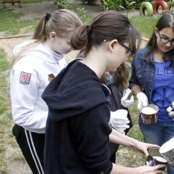 Gagarin téri óvoda kerítésfestés