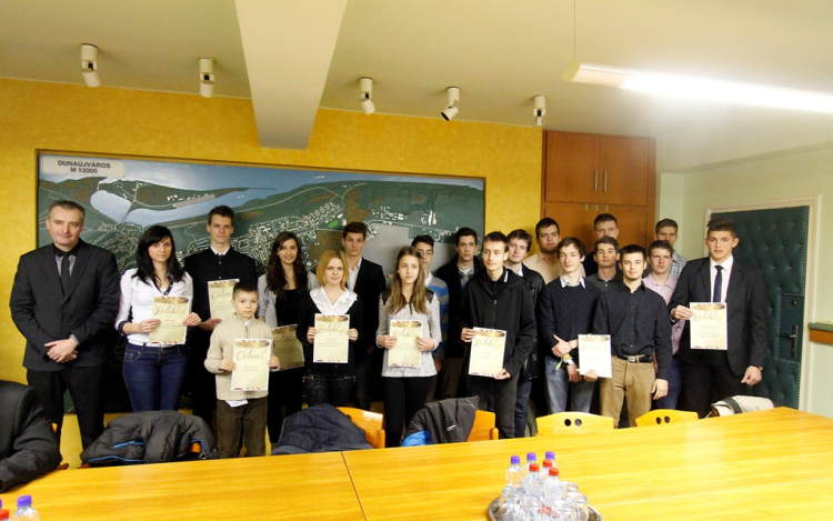 A hónap diákjai a polgármesternél