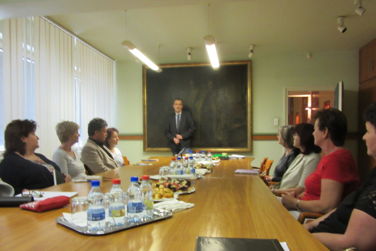 A polgármester fogadta az igazgatókat