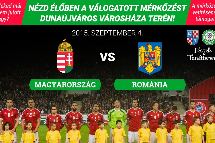 Magyarország- Románia kivetítőn