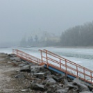 Korcsolyázás a szabadstrandnál