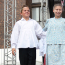 Móricz iskolások szereplése a Főtér avatásán