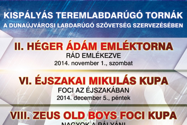 Téli kispályás teremlabdarúgó tornák