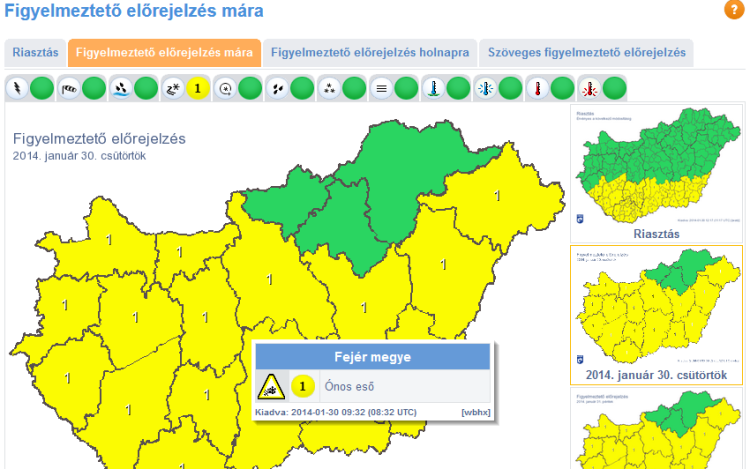 Ónos eső várható