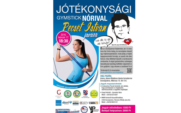 JÓTÉKONYSÁGI GYMSTICK NÓRIVAL – PECSÉT ISTVÁN JAVÁRA