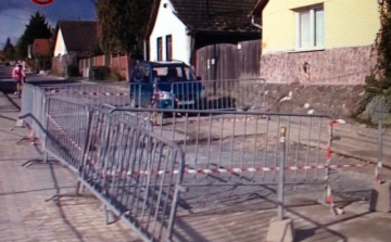 Útlezárás a Temető utcában