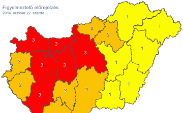 Közeledik: harmadfokú, piros figyelmeztetés!