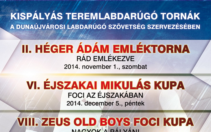 Téli kispályás teremlabdarúgó tornák