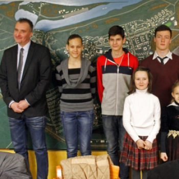 A hónap diákjai a polgármesternél