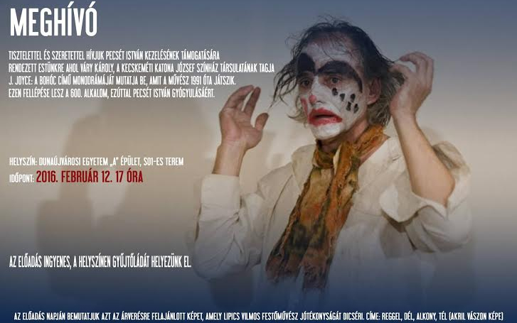 Jótékonysági rendezvények Pecsét István megsegítésére