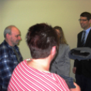 Együtt 2014 kampány-körút  a bejáratnál Gombossal