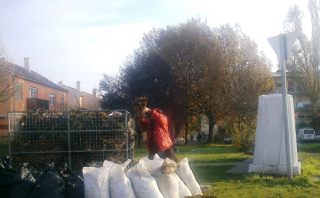 Szedik a faleveleket